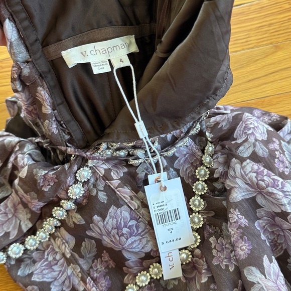 V. Chapman Scarlette Halter
Embellished Corset Organza Dress - Picture 6 of 8